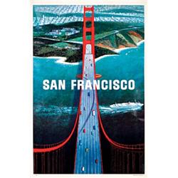 Old Travel Poster San Francisco