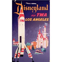 Old Disneyland TWA Poster Klein
