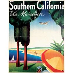 Old Southern California Travel Poster