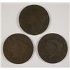 Image 1 : 3 LARGE CENTS 1817, 18, 19