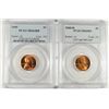 Image 1 : 1945 P&D LINCOLN CENTS, PCGS MS-66 RED