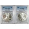Image 1 : ( 2 ) 2003 AMERICAN SILVER EAGLES, PCGS MS-69