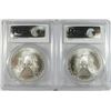 Image 2 : ( 2 ) 2003 AMERICAN SILVER EAGLES, PCGS MS-69