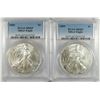 Image 1 : ( 2 ) 2005 AMERICAN SILVER EAGLES, PCGS MS-69