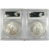 Image 2 : ( 2 ) 2005 AMERICAN SILVER EAGLES, PCGS MS-69