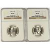 Image 1 : ( 2 ) 1946-S WASHINGTON QUARTERS, NGC MS-66