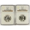 Image 1 : ( 2 ) 1960 WASHINGTON QUARTERS, NGC MS-65
