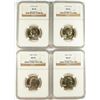 Image 1 : LOT OF ( 4 )  WASHINGTON QUARTERS, NGC GRADED MS-65:  1973-D, 74-D,  1981 P&D