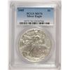 Image 1 : 2005 AMERICAN SILVER EAGLE, PCGS MS-70 RARE LISTS IN PCGS PRICE GUIDE AT $700.00