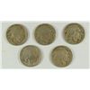 Image 1 : (5) 1913 (TYPE 1) BUFFALO NICKELS