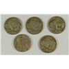 Image 2 : (5) 1913 (TYPE 1) BUFFALO NICKELS