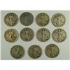 Image 1 : (11) WALKING LIBERTY HALF DOLLARS (16, 16-D, 16-S, 17-D OBV, 17-S OBV, 17-D REV,