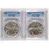 Image 1 : 2002 & 2003 AMERICAN SILVER EAGLES, PCGS MS-69