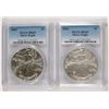 Image 1 : 2003 & 2004 AMERICAN SILVER EAGLES, PCGS MS-69