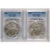Image 1 : 2004 & 2005 AMERICAN SILVER EAGLES, PCGS MS-69