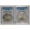 Image 1 : 2006 & 2007 AMERICAN SILVER EAGLES, PCGS MS-69