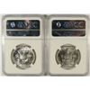 Image 2 : LOT OF ( 2 ) 1957-D FRANKLIN HALF DOLLARS, NGC MS-64 FBL