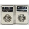 Image 2 : LOT OF ( 2 ) 1958-D FRANKLIN HALF DOLLARS, NGC MS-64 FBL