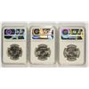 Image 2 : LOT OF ( 3 ) 1959 FRANKLIN HALF DOLLARS, NGC MS-64