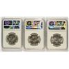 Image 2 : 1959, 63 & 63-D FRANKLIN HALF DOLLARS, NGC MS-64
