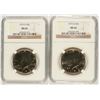 Image 1 : LOT OF ( 2 ) 1973-D  KENNEDY HALF DOLLARS, NGC MS-66