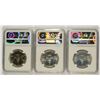 Image 2 : LOT OF ( 3 ) 1776-1976 SILVER KENNEDY HALF DOLLAR, NGC MS-66