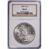 Image 1 : 1880-S MORGAN SILVER DOLLAR, NGC MS-63