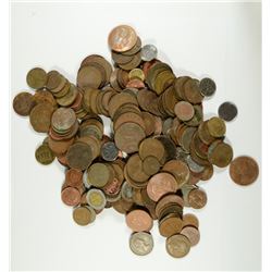 5 POUNDS OF FORIEGN COINS, GOOD VARIETY