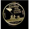 Image 1 : "HONORING OUR ARMED FORCES" ON A ONE OUNCE .999 SILVER ROUND IN PLASTIC CAPSULE