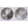 Image 1 : ( 2 ) UNC 1990 AMERICAN SILVER EAGLES