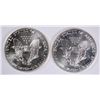 Image 2 : ( 2 ) UNC 1990 AMERICAN SILVER EAGLES