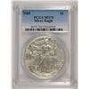 Image 1 : 2005 AMERICAN SILVER EAGLE, PCGS MS-70 RARE LISTS IN PCGS PRICE GUIDE AT $700.00