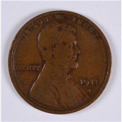 1911-S LINCOLN CENT F/VF