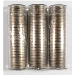 LOT OF ( 3 ) ORIGINAL GEM BU ROLLS OF  1954 JEFFERSON NICKELS