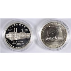COMMEMS IN BOXES/COA: 1987 BU CONSTITUTION & 2006 PROOF SAN FRANCISCO DOLLARS