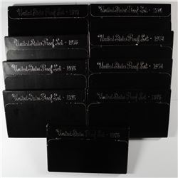 U.S. PROOF SETS:  ( 3 ) 1974, ( 3 ) 1975 AND ( 3 ) 1976 IN ORIGINAL PACKAGING