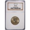Image 1 : 1947 WASHINGTON QUARTER, NGC MS-66