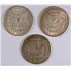 Image 2 : NICE SET OF 1921 P-D-S MORGAN SILVER DOLLARS