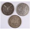 Image 2 : LOT OF ( 3 ) NICE CIRC MORGAN DOLLARS: 1879, 1882-O & 1889-O