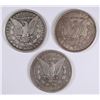 Image 2 : LOT OF ( 3 ) NICE CIRC MORGAN DOLLARS:  1880-O, 1888 & 1904