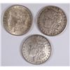 Image 1 : LOT OF ( 3 ) NICE CIRC MORGAN DOLLARS:  1879, 1887 & 1921