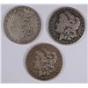 Image 1 : LOT OF ( 3 ) NICE CIRC MORGAN DOLLARS:  1880, 1889-O & 1890-O