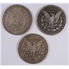 Image 2 : LOT OF ( 3 ) NICE CIRC MORGAN DOLLARS:  1880, 1889-O & 1890-O