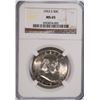 Image 1 : 1953-S FRANKLIN HALF DOLLAR, NGC MS-65