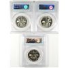 Image 2 : LOT OF ( 3 ) 1962 FRANKLIN HALF DOLLARS, PCGS PROOF-67