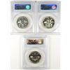 Image 2 : LOT OF ( 3 ) 1963 FRANKLIN HALF DOLLARS, PCGS PROOF-66
