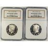Image 1 : LOT OF ( 2 ) 1992-S SILVER KENNEDY HALF DOLLARS, NGC PF-69 ULTRA CAMEO
