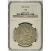 Image 1 : 1889-CC MORGAN SILVER DOLLAR, NGC FINE-12  KEY COIN!!
