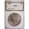 Image 1 : 1904 MORGAN SILVER DOLLAR, PCI MS-63  WHITE