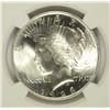 Image 2 : 1923 PEACE SILVER DOLLAR, NGC MS-66  BLAST WHITE!!